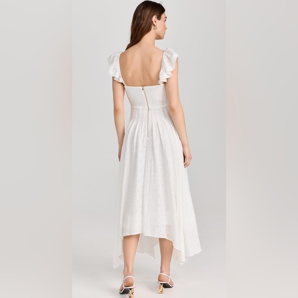 Ramy BrookBria Springtime Burnout Midi white Dress Sz 6 - Picture 2 of 12